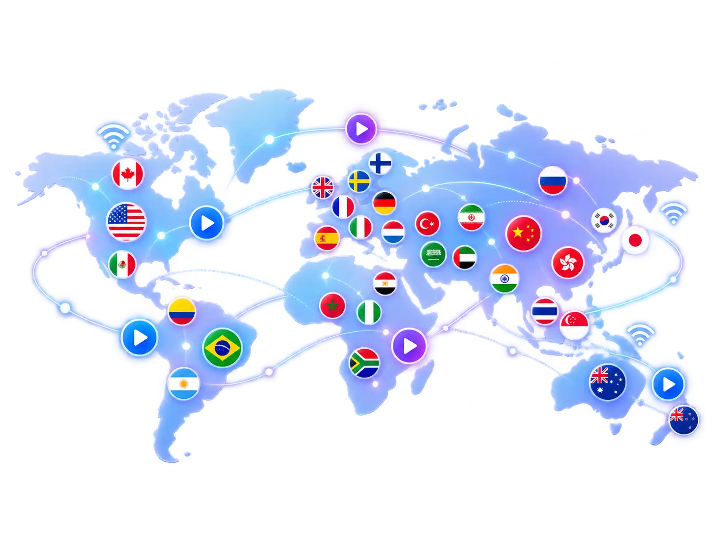 Venne TV Weltkarte der internationalen TV-Sender und Sportübertragungen