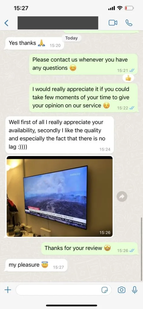 WhatsApp Support Chat Feedback Screenshot 2